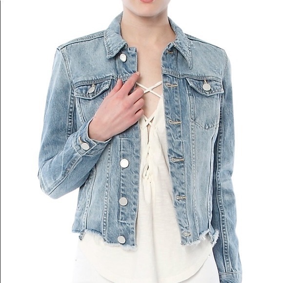 BLANK NYC Raw Hem Distressed Denim Jean Jacket S - Picture 1 of 4
